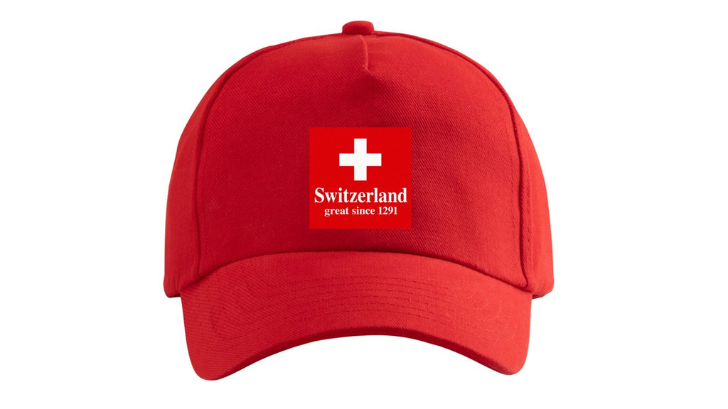 Baseball-Cap mit Druck "Switzerland - great since 1291"